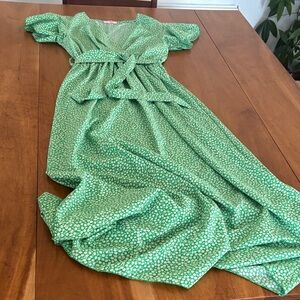 Green Floral women’s dress